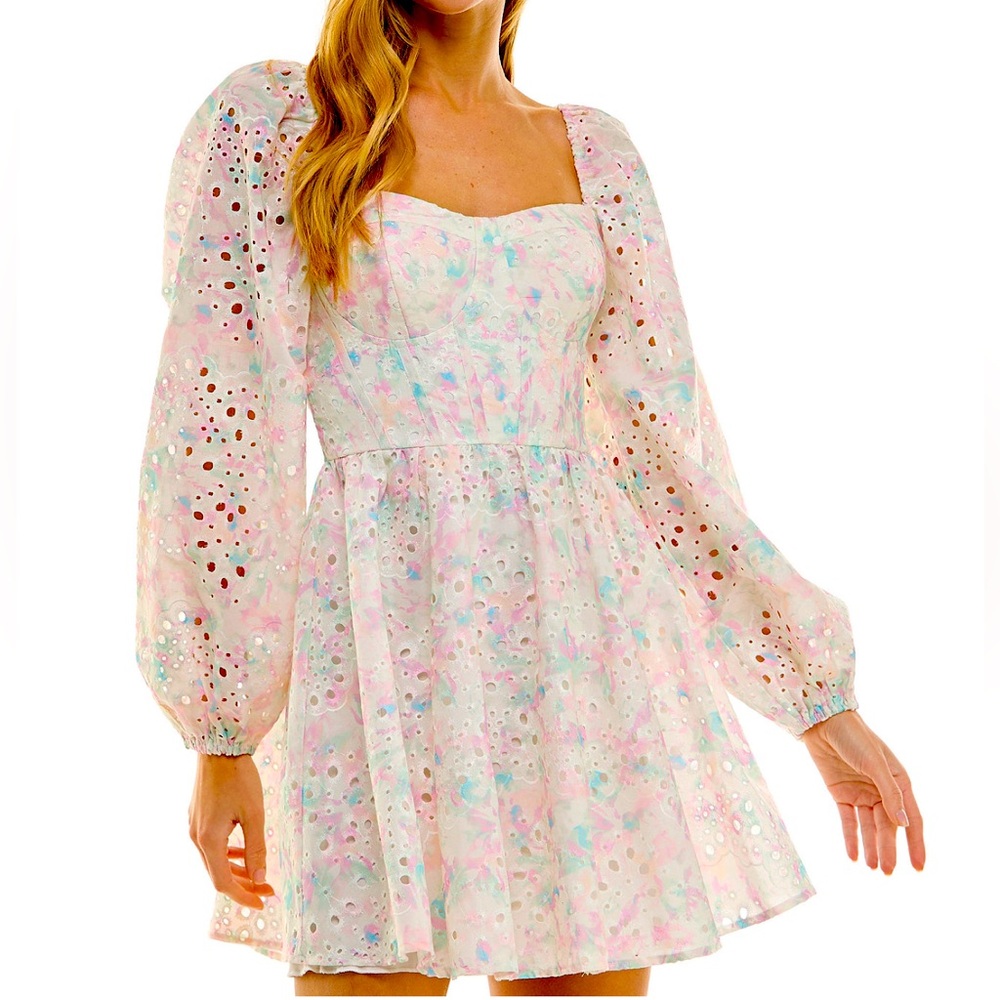 New City Studio eyelet corset dress